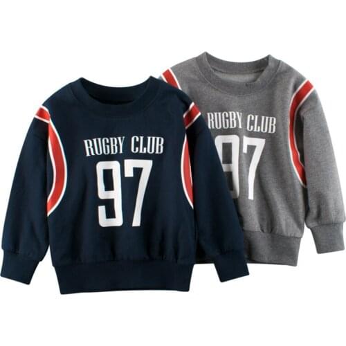 Brand Spring Autumn Childrens Clothing Letter Printed Hoodies Baby Boys Sweatshirt Kids Long Sleeve Pullver Tops Dropshipping