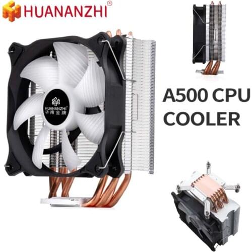 HUANANZHI A400/A500/A700 2/4 Copper Heat Pipe LED CPU Cooler Cooling Fan Radiator Quiet Single/Dual Fan Cooler Heatsink