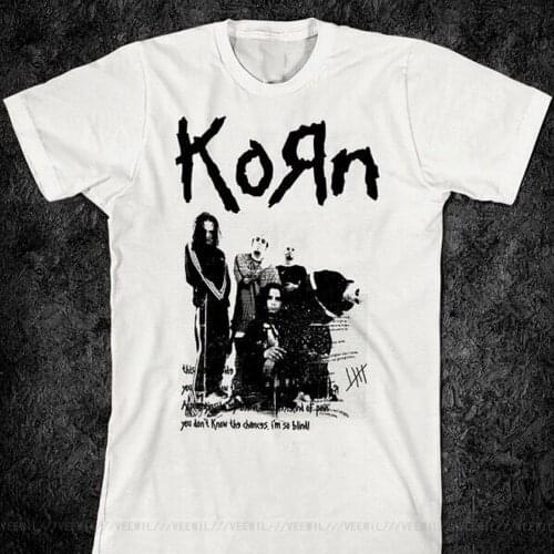 Vintage Rock Metal Korn T-Shirt Concert Voodoo Rock Band Music Doll Cotton Tee Shirt Casual Print Fashion