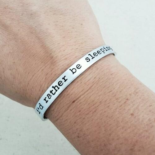 I'd Rather Be Sleeping Bracelet Nap Queen Gift Idiopathic Hypersomnia Awareness Gift for Someone Who Sleeps A Lot YLQ7290