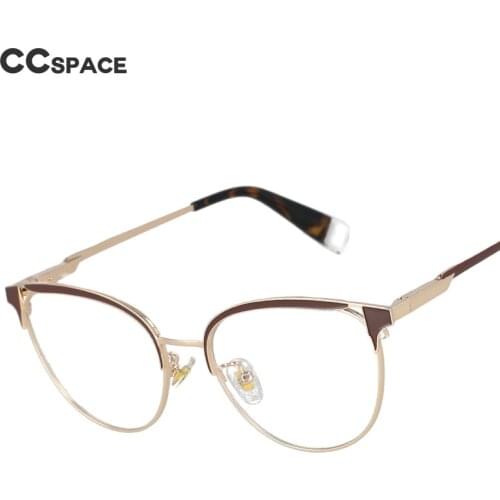 51095 Cat Eye Anti Blue Light Optical Glasses Frames Women TR90 Metal Fashion Computer Eyeglasses