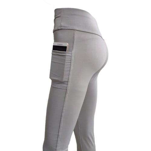 Woman Yoga Running Exercise Fitness Pants Side Mobile Pocket Comfortable Haihui Temple