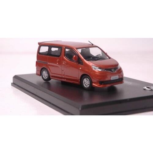 1:43 Diecast Model for NISSAN NV200 Orange MPV Rare Alloy Toy Car Miniature Collection Gifts NV Van