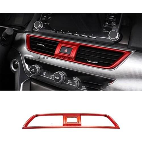 For Honda Accord 10th 2018 2019 ABS Plastic Car indoor middle air outlet Decoration Cover Trim car styling Accessories 1pcs