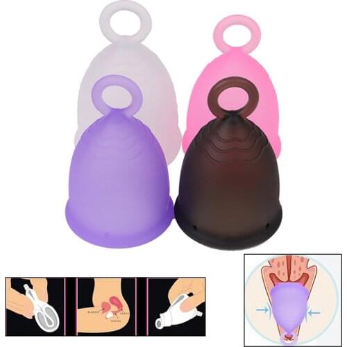 1PC Women Cup Medical Grade Silicone Menstrual Cup Feminine Hygiene Copa Menstrual Lady Cup Health Care Period Cup