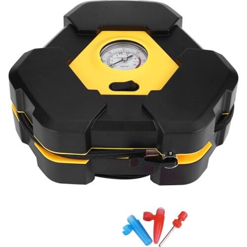 12V Tire Inflator Pump Car Electric Air Compressor Portable Tire Inflator Pump Air Compressor with Needle Indicator for Cars
