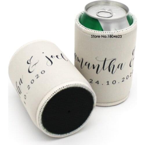 150 Pieces Customized LOGO printed Neoprene Stubby Holders WITH BASE Small Order Insulated Stubby Cooler For Food Wine Wedding