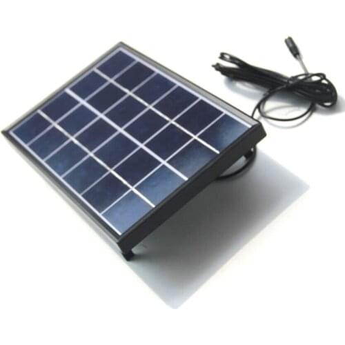 2pcs 6W 6V Solar Cell Polycrystalline Solar Panel Power System For 3.7V Battery Charger Led Light DC 5521 Cable 3M