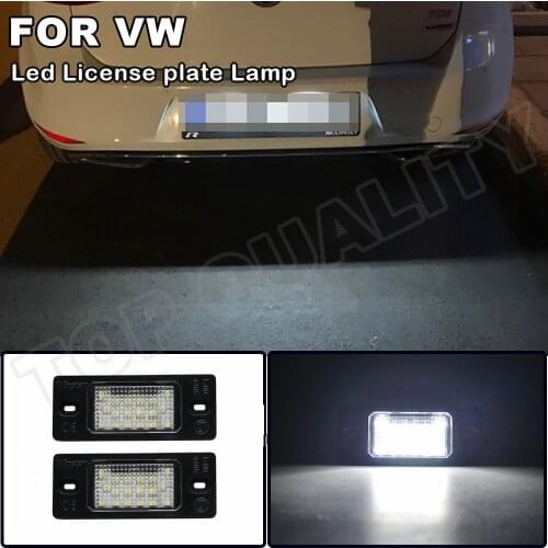 2Pcs For Porsche Cayenne 955 957 VW Volkswagen Golf 5 Touareg Tiguan Passat Bora No Erroe LED Number License Plate Light Lamp