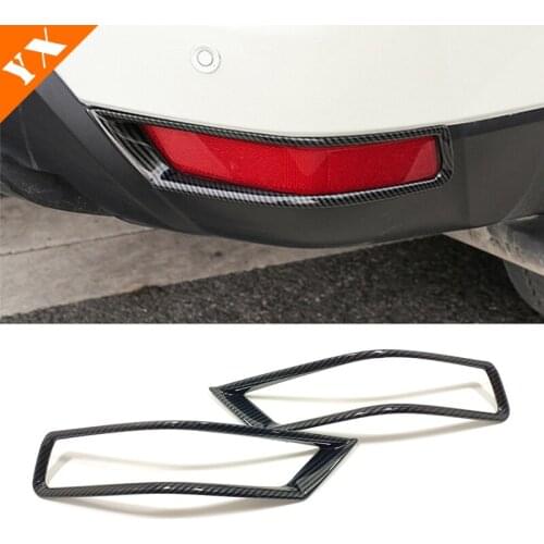 2017 2018 2019 2020 For Nissan XTrail X-Trail T32 ABS Chrome/Carbon fiber Car Rear Back Grill Bumper Fog Lamp Light Cover Trim