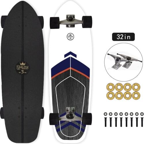 2021 82cm Professional S7 Carver Surf Land Skateboard Highly Smooth Maple Professional Land Surfboard Big Fish Board
