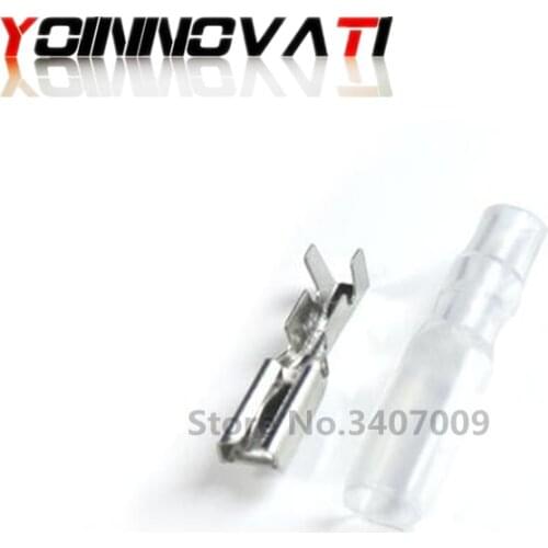 50pcs 2.8 mm with transparent sheath inserted spring 4.8mm Female connector terminal Faston with insulator for wire