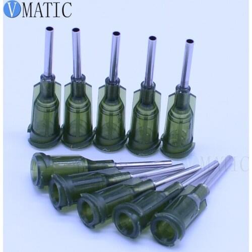 Free Shipping 100Pcs 14G 0.5'' Luer Lock Glue Dispensing Needle Tip 1/2 Inch