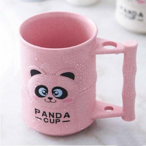 BF040 Panda bamboo creative model cup brush cup cartoon cup wash gargle cup milk tooth mug toothbrush holder 11*8cm