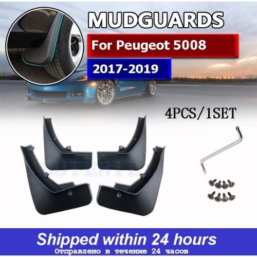 Car Mud Flaps Mudguards Splash Guards Mudflaps for Fender Accessories For Peugeot 5008 2017 2018 2019