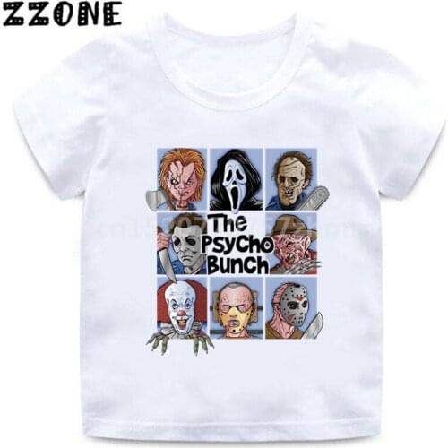 Kids Horror Movie Killer Jason Funny Clothes Boys Girls The Massacre Machine Cartoon T shirt Children Tops Baby T-shirts,HKP016