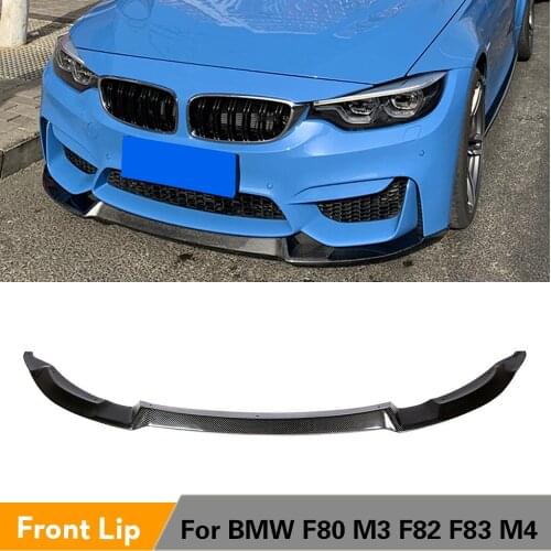 For BMW F80 M3 F82 F83 M4 Sedan Coupe Convertible 2014 - 2018 Carbon Fiber Head Front Bumper Lip Splitters