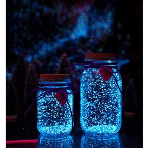 10g Party DIY Fluorescent Super luminous Particles Glow Pigment Bright Gravel Noctilucent Sand Glowing in the Dark Sand Powder