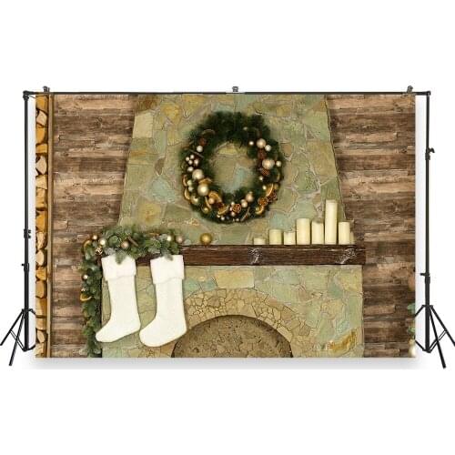 HUAYI Photography Backdrops Christmas Photo Background Christmas Xmas Family Party Decor Banner Studio Photobooth BackdropXT6871