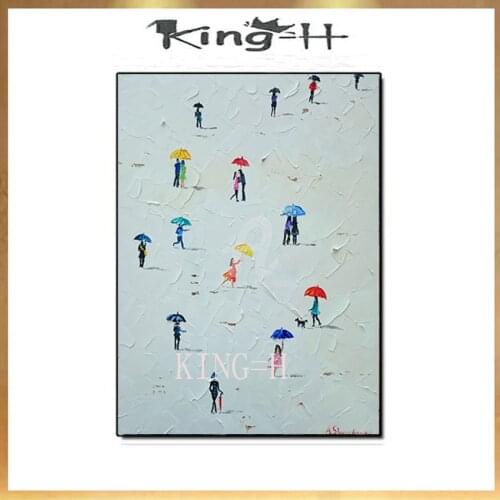 Paintings 100% Hand-painted Abstract Seascape Figure Oil Painting Canvas Wall Art Wall Picture Art Pieces For Home Decoration