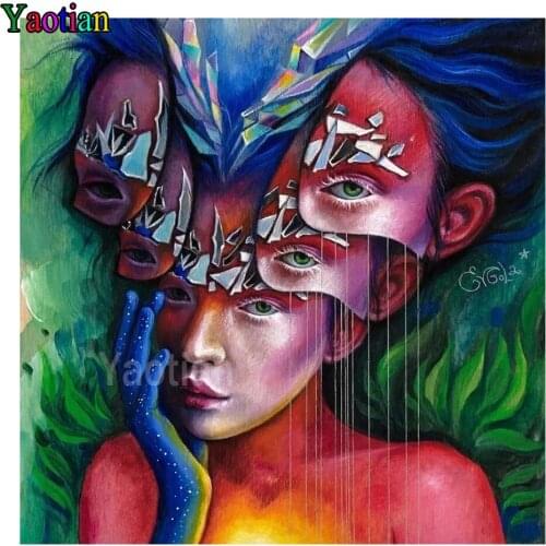 DIY Diamond Embroidery Fantasy abstract woman eyes Full Drill Square Diamond Painting Rhinestones Mosaic Cross Stitch Handmade
