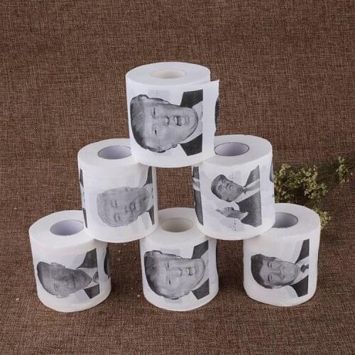 Hot Funny Small Toilet Paper Roll President Prank Toilet Paper Roll Joke tissue paper home party supplies paper napkins