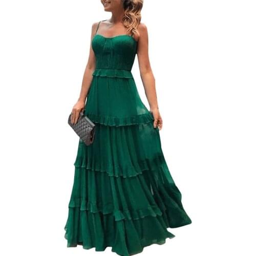 LUO DI DAI Green Summer Dresses