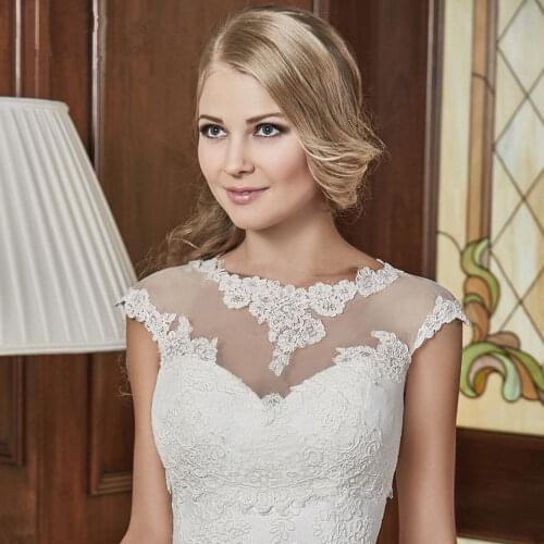 Fashion New Lace Applique Bridal Jackets Wrap White Ivory Cap Sleeves Wedding Bolero Shawl Custom Made Jacket