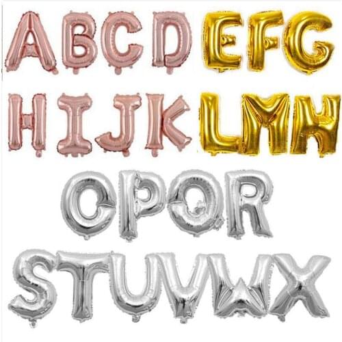40 32 16 inch Rose Gold letter Balloon Inflatable Air Ball Figure Digit Foil Birthday Party Wedding Decoration Aluminum Balloons