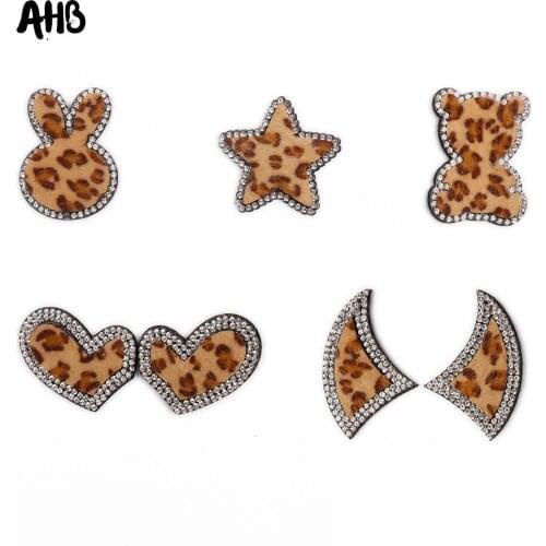 AHB 5Pcs/bag Flamingo Embroidered Patches Cute Birds Patch Applique for Clothing Iron on Badge Clothes Sticker Stripes Applique