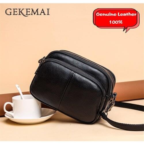 2021 New Genuine Leather Ladies Shoulder Bags Solid Color Women Travel Bag Fashion Multifunctional Messenger Bag Wallet Bolsos