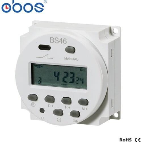OBOS CN101A AC 220V 230V 240V Digital LCD Power Timer Programmable Time Switch Relay 16A timers CN101 timer DC12V DC24V