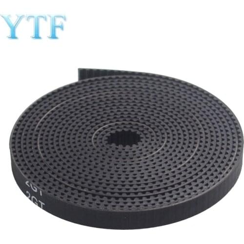 10 meter PU With Steel Core GT2 Black Color 2GT Timing Belt 6mm Width 10M Pack 3D Printer Parts