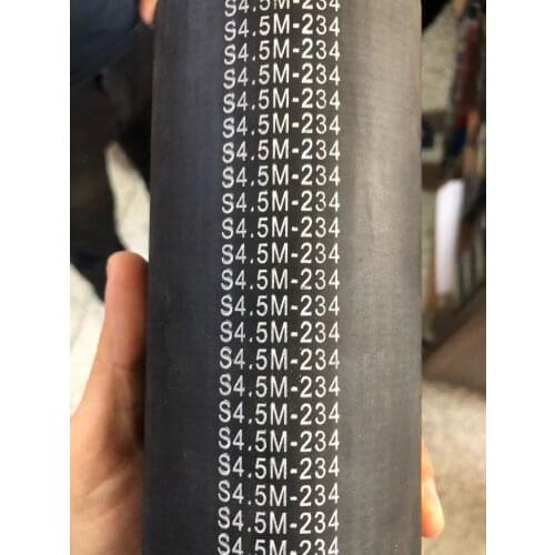 S4.5M tooth type 200mm width 234mm length 52 tooth number round rubber timing belt sell one sleeve on one pack