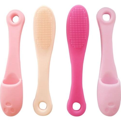1pcs Beauty Skin Care Wash Face Silicone Brush Exfoliating Nose Clean Blackhead Removal Brush Tool Blemish Face Scrub Massager