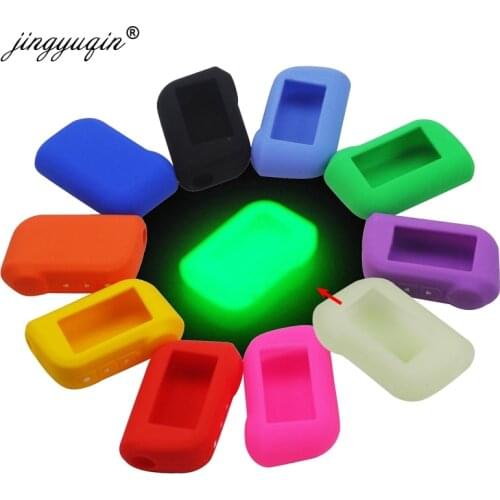 Jingyuqin A93 A96 A63 Keychain Silicone Cover Key Case for Starline A93 Two Way Car Alarm Remote Controller LCD Transmitter