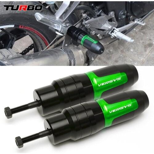 For KAWASAKI Versys650 Versys1000 Versys 650 1000 Motorcycle CNC Exhaust Sliders Frame Crash Pads Protector With logo