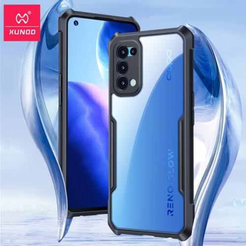 For OPPO RENO 5 5G Case Transparent Shockproof Protective Airbags Bumper Back Cover Shell For OPPO RENO 5 Pro 5G XUNDD Case