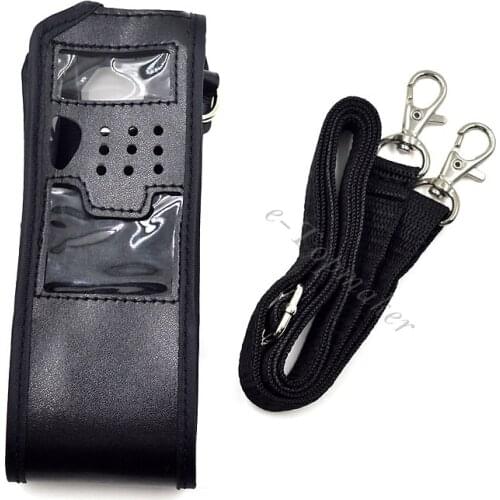 XQF Extended Walkie Talkie Leather Soft Case Holder for 3800mAh Baofeng Radio UV-5R UV-5RE Plus UV-5RA Plus TYT TH-F8 TH-UVF9