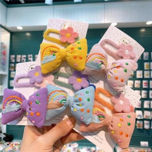 2 Piece Butterfly Hair Pins For Girls Hair Accessories Baby Clip Small Flowers Hair Clip Hair Styling Tools Barrettes Hair Wear