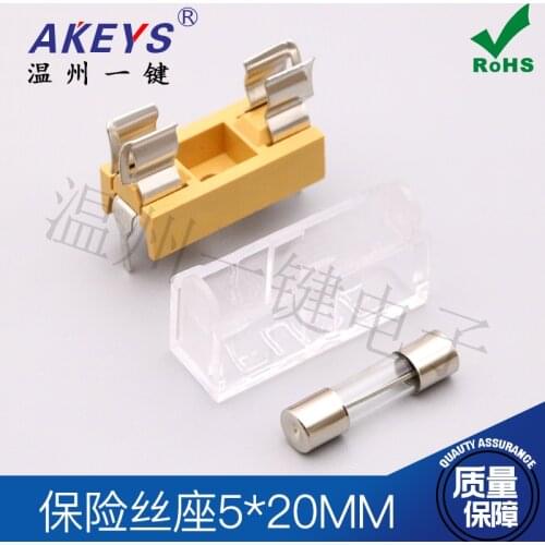 10 pcs Transparent Case Cover Glass Fuse Holder 5 X 20mm Fuse Holder Welding Cover Fuse Clip Socket