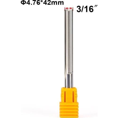 10pc 3/16 Inch 4.76mm Shank 42mm Two Flute Straight End Mill Carbide CNC Router Bit Engraving Bit Straight Slot Milling Cutter