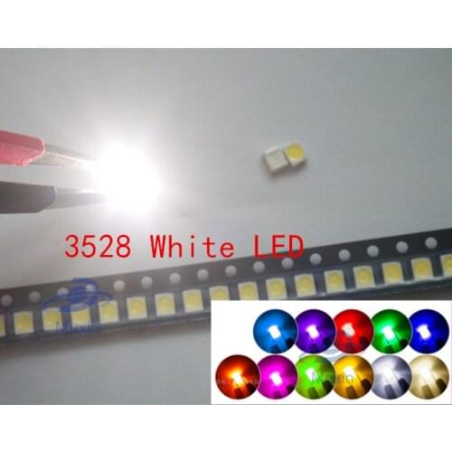 1000pcs/lot SMD LED Diodes 3528 1210 Diode SMD LED Diodo Kit Green RED WARM White ICE Blue Yellow