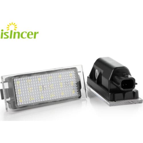 2Pcs Canbus Car LED Number License Plate Light No error For Renault Megane 3 Clio Laguna 2 Megane 3 Twingo Master Vel Satis