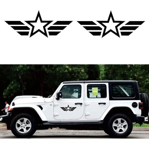 2pcs Body Car Sticker Star Styling Army Vinyl paster for Jeep Cherokee Wrangler Renegade USMC WW2