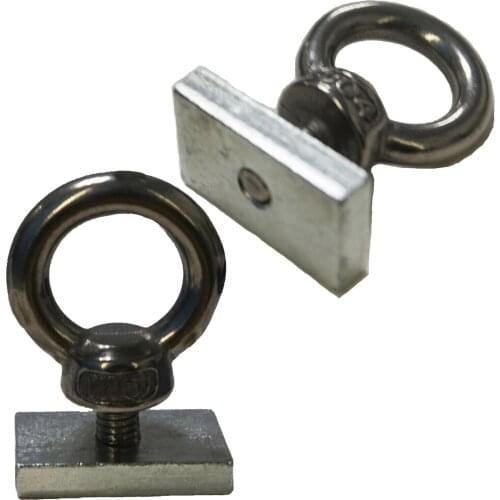 2x Kayak Track Mount Tie Down Eyelet Line Cleat Quick Release Track Rail Adapter