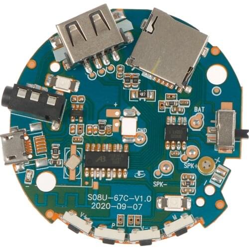 3.7-5V Multifunction Bluetooth Receiver Audio Amplifier Board MP3 Decoder