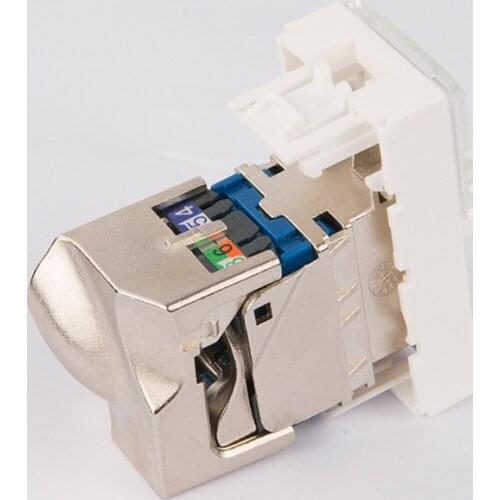 76563 Legrand type For Cat6 Shield Keystone Jack Modular RJ45 Connector France jack