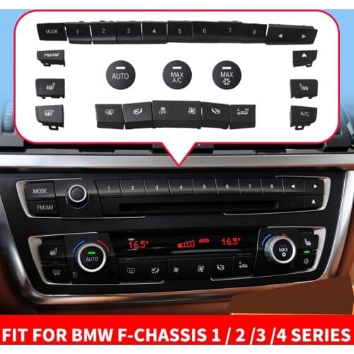 ABS Car Air Conditioner CD Digital Control Key Button Cover Trim Sticker For BMW F30 F80 F31 F32 F33 F35 2013-18 1/2/3/4 series