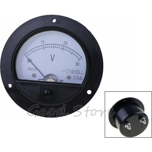 DC 62T2/65C5 3V 5V 10V 15V 20V 30V 50V Class2.5 Analog Voltmeter Voltage Meter Measuring Gauge